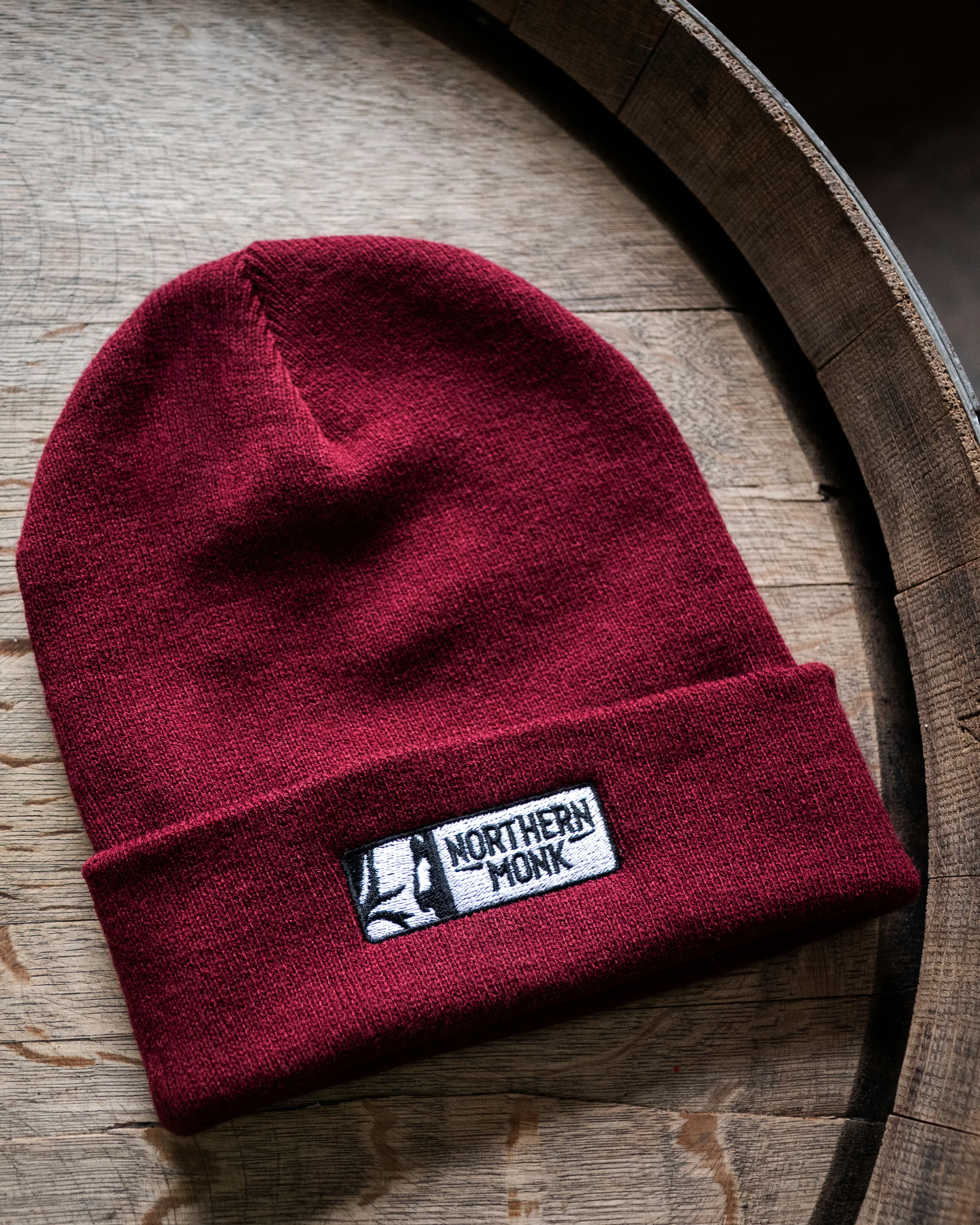 BEANIE // BURGUNDY EMBROIDERED - Image 3